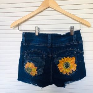 Wax Jean - ripped jean custom sunflower